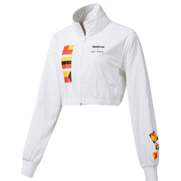 Reebok X Gigi Hadid rare crop track jacket size M EUC measurements in pics - Picture 1 of 6